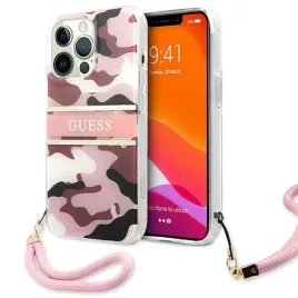 guess-guhcp13xkcabpi-iphone-13-pro-max67-rozowy-pink-hardcase-camo-strap