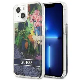guess-guhcp13slflsb-iphone-13-mini-54-niebieski-blue-hardcase-flower-liqui