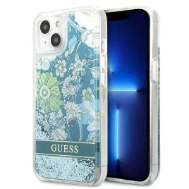 guess-guhcp13slflsn-iphone-13-mini-54-zielony-green-hardcase-flower-liquid