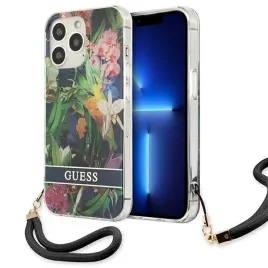 guess-guhcp13lhflsb-iphone-13-pro-13-61-niebieski-blue-hardcase-flower