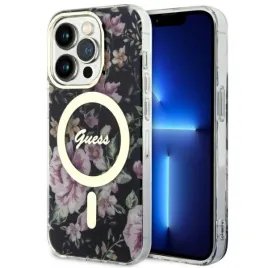 guess-guhmp14lhcfwsk-iphone-14-pro-6-1-czarny-black-hardcase-flower-magsafe