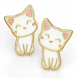 srebrne-kolczyki-dla-dziewczynki-dzieci-kotki-wkretki-srebro-pozlacane