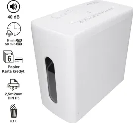 ultra-cicha-40db-niszczarka-do-papieru-proeasy-pcw-1506q-p5-25-x-12-mm