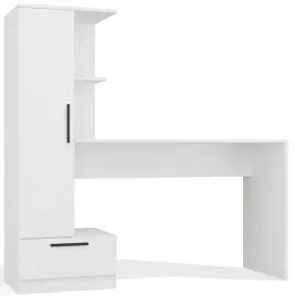 biurko-z-regalem-143cm-biale-mat-szuflada-szafka-polki-zestaw-komputerowe