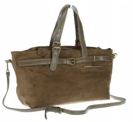 torebka-damska-shopper-zamszowa-torebka-jamnik-wloska-marka-1255-zielona