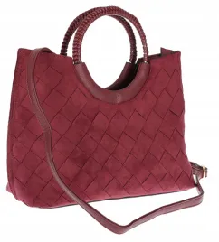 torebka-zamszowa-damska-kuferek-listonoszka-elegancka-mala-4192-bordowa