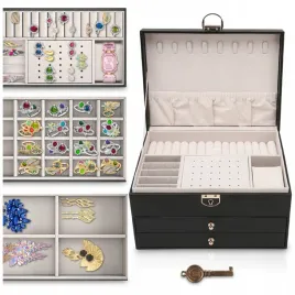 czarna-szkatulka-na-bizuterie-na-kluczyk-organizer-pudelko-kuferek