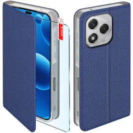 etui-z-klapka-do-honor-400-lite-zamykane-granatowe-futeral-szklo-9h