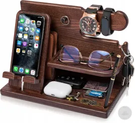 organizer-na-biurko-drewniana-podstawka-na-telefon-uchwyt-zegarek-prezent