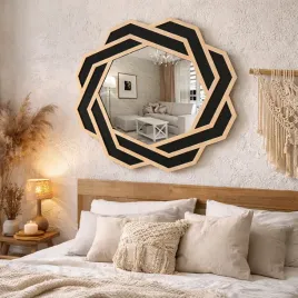lustro-akrylowe-srebrne-3d-z-drewnem-i-czarnym-polyskiem-geometryczne