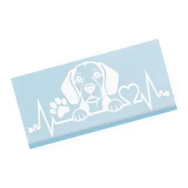 naklejki-na-samochod-pies-beagle-z-linia-zycia-i-lapa-ekg-pupil