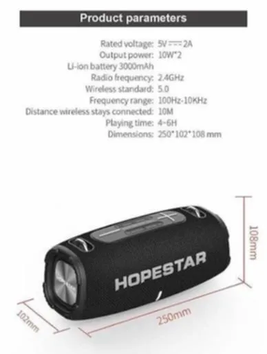glosnik-bluetooth-hopestar-h50-stan-nowy