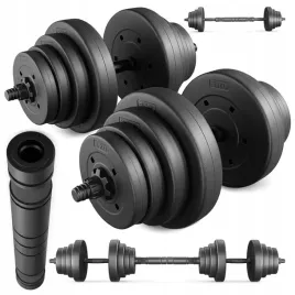 hantle-regulowane-bitumiczne-sztanga-40kg-zestaw-hantli-2x20kg-sztanga