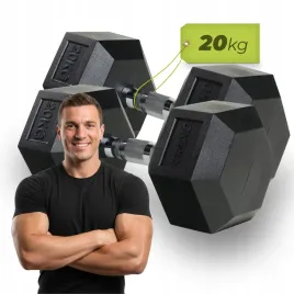 hantel-ogumowany-zeliwny-xtrexo-hex-20-kg-antyposlizgowy-do-cwiczen