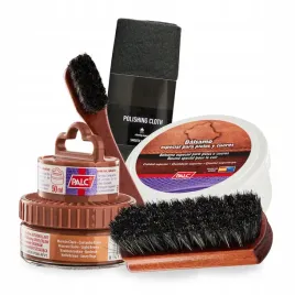 tluszcz-i-jasnobrazowa-pasta-do-butow-szczotki-szmatka-palc-zestaw-5w1