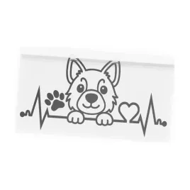 naklejka-na-samochod-corgi-z-sercem-i-linia-zycia-ekg