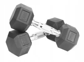hantle-stale-2x5kg-zeliwne-gumowane-zestaw-10kg-hex-do-treningu