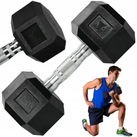 hantel-zeliwny-ogumowany-ciezarek-hex-10kg-solidny-wytrzymaly-stalowy