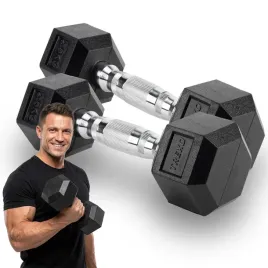 hantel-ogumowany-zeliwny-xtrexo-hex-2-5kg-czarny-antyposlizgowy