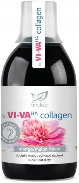 VI-VA COLLAGEN 500ml FINCLUB kolagen kwas hialuronowy w płynie MANGO-MELON