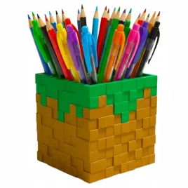 trawa-minecraft-organizer-na-kredki-pisaki-dlugopisy-do-pokoju-dzieciecego