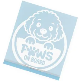 naklejka-pies-w-aucie-bichon-frise-paws-on-board-wycinana-wlepka