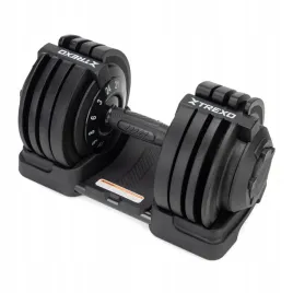 hantel-regulowany-ciezar-do-cwiczen-xtrexo-ciezarki-24kg-gumowane