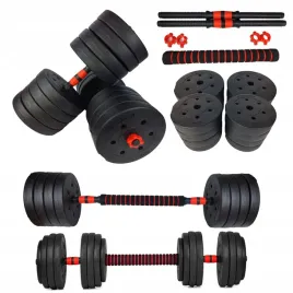 hantle-2x25kg-bitumiczne-regulowane-z-lacznikiem-zestaw-50kg-gryfy