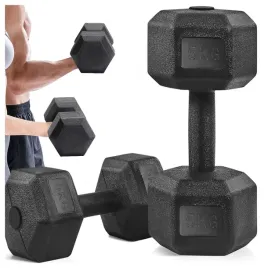 hantle-2x5kg-bitumiczne-do-cwiczen-hantelka-ciezarki-hantelki-zestaw