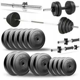 zestaw-sztanga-obciazenia-60kg-do-cwiczen-z-gryfem-prostym-hantle