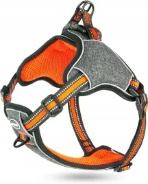szelki-dla-psa-oddychajace-odblaskowe-regulowane-rozmiar-m-pomaranczowy