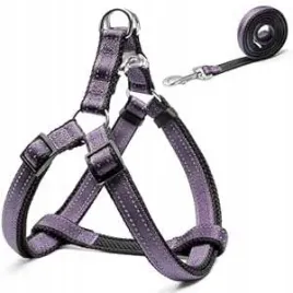 szelki-dla-psa-odblaskowe-regulowane-smycz-m-fioletowy