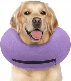 kolnierz-pooperacyjny-dla-psa-nadmuchiwany-regulowany-kolor-fioletowy-m