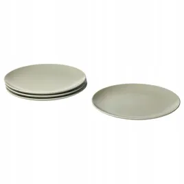 zestaw-talerz-plaski-26-cm-matowy-szarozielony-4-szt-ikea-fargklar-komplet