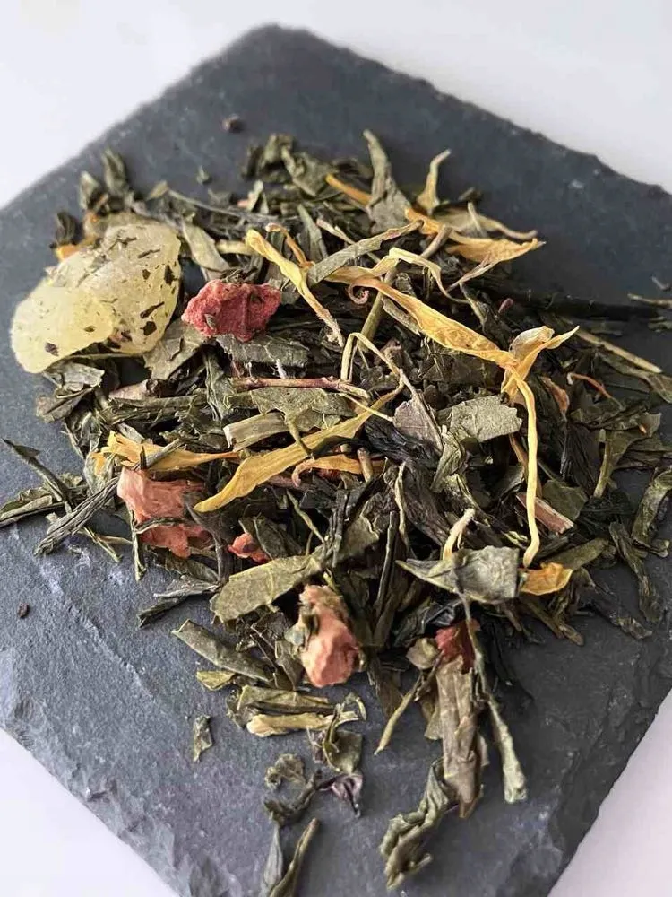 herbata-zielona-sencha-mango-flavo-100-g