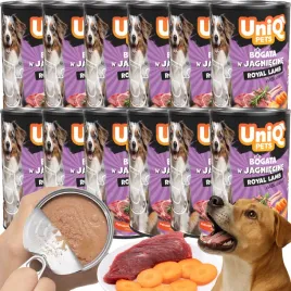 mokra-karma-dla-psa-pasztet-uniq-royal-jagniecina-12x375-g