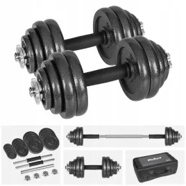hantle-zeliwne-regulowane-w-walizce-z-gryfem-zestaw-30kg-rebel-solidne