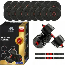 hantle-bitumiczne-regulowane-2x20-kg-do-cwiczen-silowych-ciezar-zestaw
