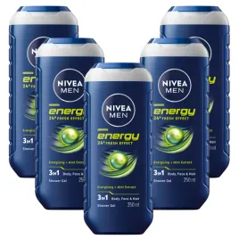 nivea-men-energy-zel-plyn-pod-prysznic-3w1-meski-energetyzujacy-250ml-x5