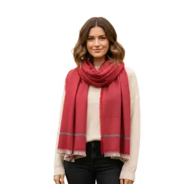 szalik-damski-eagle-products-kaszmirowy-welniay-czerwonyz-fredzlami