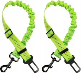 pas-bezpieczenstwa-dla-psa-regulowany-do-samochodu-elastyczny-zielony-2szt