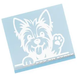 naklejka-na-samochod-pies-yorkshire-terrier-machajacy-lapka-dog-on-board
