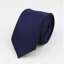 elegancki-krawat-meski-waski-gladki-granatowy