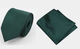 krawat-meski-zielony-butelkowa-zielen-poszetka