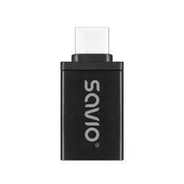 adapter-usb-a-3-1-f-usb-c-3-1-m-savio-ak-80-czarny