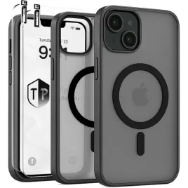 etui-do-iphone-13-14-do-magsafe-czarne-matowe-wzmacniane-2x-szklo-9h