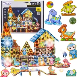 woopie-klocki-magnetyczne-konstrukcyjne-swiecace-3d-park-dinozaurow-124el