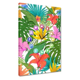 zegary-40x60-liscie-tropikalne-leaves