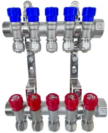 x-home-rozdzielacz-pex-1-x-16-mm-5-obwody-wody-zimnej-5-obwody-cieplej
