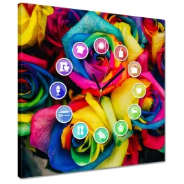 zegary-40x40-kolorowe-roze-kwiaty